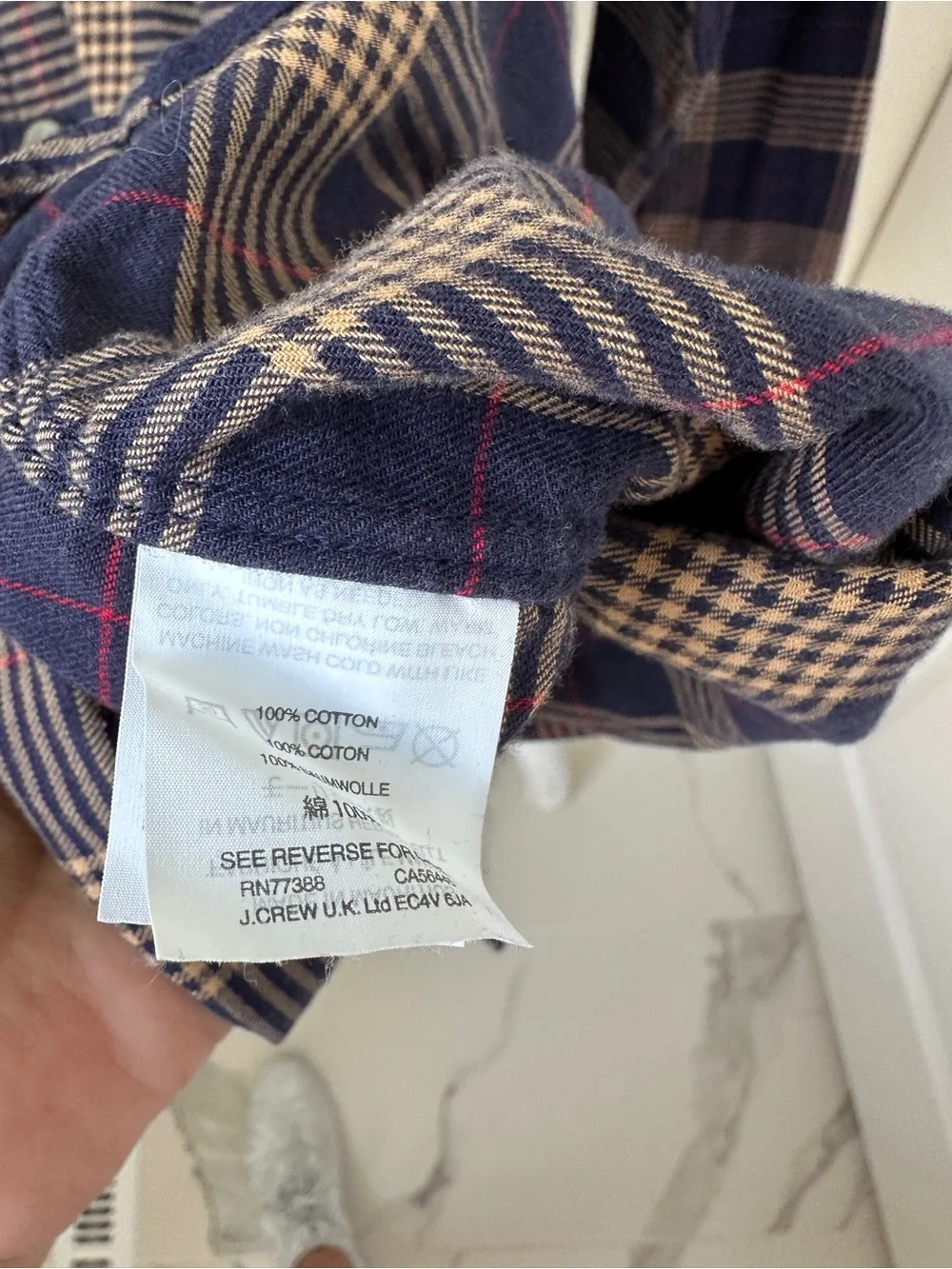 J. Crew lightweight plaid
